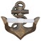 Top Brass Decorative Boat Anchor Toilet Paper Holder - Rustic Rope Wrapped Nautical Decor - Bronze/Verdigris Finish