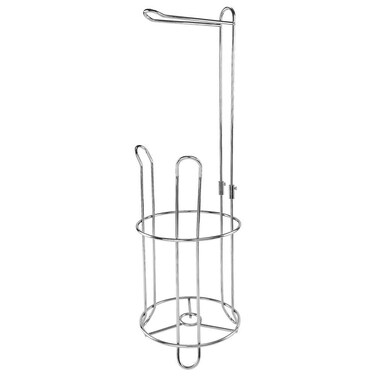Southern Homewares Metal Quick Load Toilet Paper Stand Style Holder Chrome - Perfect for Any Bathroom