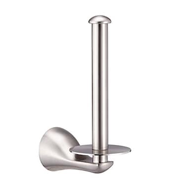 Designers Impressions 48598 Satin Nickel Vertical Toilet/Tissue Paper Holder