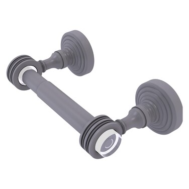 Allied Brass PG-24D Pacific Grove Collection Two Post Dotted Accents Toilet Paper Holder, Matte Gray