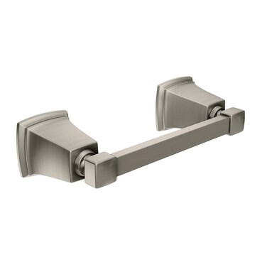 Moen Boardwalk Pivoting Double Post Toilet Paper Holder, Brushed Nickel, Y3208BN