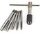 Dreamcolor 6 PCS Adjustable Metric T-Handle Tap Wrench Set M6/M7/M8/M10/M12 Threading Tool Hand Tap Set