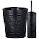 Autumn Alley Black Farmhouse Bathroom Trash Can and Toilet Bowl Brush with Holder Set - Metal Black Bathroom Accessories Set for Classic Bathroom D&Atilde;&copy;cor