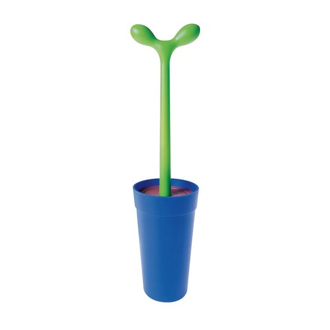 Alessi Merdolino Toilet Brush Aleesi ASG04 AZ Merdolino Toilet Brush, Light Blue