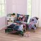 NoJo Disney Encanto Power Trio Purple and Teal 5 Piece Toddler Bedding and Blanket Bundle Set - Comforter, Fitted Bottom Sheet, Flat Top Sheet, Reversible Pillowcase and Blanket