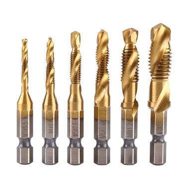 Metric Tap And Die Set, Coarse And Fine Teeth Essential Threading Tool Kit With Complete Handles Ratcheting Accessories Kit And Case 6pcs Hardened Steel Metric