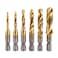 Metric Tap And Die Set, Coarse And Fine Teeth Essential Threading Tool Kit With Complete Handles Ratcheting Accessories Kit And Case 6pcs Hardened Steel Metric