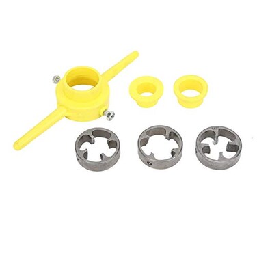 Pipe Threading Tool PVC Thread Maker NPT Round Die Set Pipe Threader Plumbing Manual Hand Tool, with 3 Dies&acirc;&euro;&rdquo;1/2&acirc;&euro;, 3/4", &amp; 1&acirc;&euro;, Pipe Threader Kit