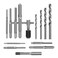 Wixine 14PCS/Set Tap Drill Wrench Tapping Threading Tool M3-M8 Screwdriver Tap Holder Hand Tool Thread Metric Plug Tap Screw Taps