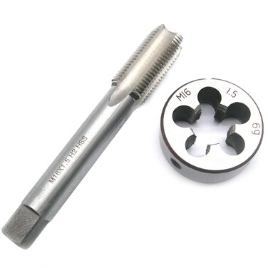YOYO TOOLS M16 x 1.5mm Metric HSS Thread Tap and Die Set, Right Hand Thread, Silver