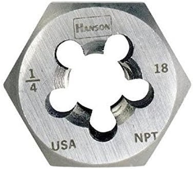 Irwin Tools 7402 Irwin Septls5857402 - Hanson High Carbon Steel Re-Threading Hexagon Taper Pipe Dies -