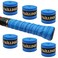 Vailldge Tennis Racket Grip Tape - Pattern Dots Grip Tape Absorbs Sweat Tennis Grip Anti Slip Overgrip for Tennis Racquet Squash Racket Badminton Baseball Bat Pingpong Paddle(6 Pack-Blue)