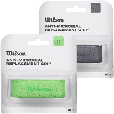 WILSON Dual Performance Tennis Racquet Replacement Grip - 2 Pack (1 Black, 1 Green)