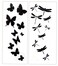 Premium Dragonfly &amp; Butterfly Black Silhouette Tattoo Tattoos