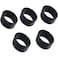 Jinshining 5Pcs Black Tennis Racket Handle Rubber Ring Stretchy Tennis Racquet Band Overgrips, Tennis Racket Grips,Racquet Accessories