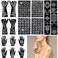 20 Sheets Henna Tattoo Stencils, Airbrush Glitter Tattoo Template Kit 191Pcs Arabian Temporary Tattoo Stickers for Women Girls Face Body Paint