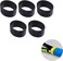 GANPUB 5 Pcs Tennis Racket Handle Rubber Ring Stretchy Tennis Racquet Band Overgrips, Tennis Racket Grips Racquet Accessories&iuml;&frac14;&circ;Black&iuml;&frac14;&permil;