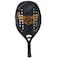 Gloperti Beach Tennis Racket,Carbon Fiber 22mm Sand Grit Face with EVA Memory Foam Core Power Spin Beach Tennis Racket with Velvet Pouch Black Colour