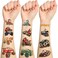 CCINEE 12 Sheets Monster Truck Temporary Tattoos for Kids,93 Pcs Luminous Groovy Racing Car Trophy Wheel Checkered Flag Tattoo Stickers for Birthday Party Supplies Classroom Rewards