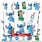 Disney Lilo and Stitch Tattoos Party Favors Bundle ~ 72 Perforated Individual 2&quot; x 2&quot; Lilo and Stitch Temporary Tattoos for Kids Boys Girls (Stitch Party Supplies)