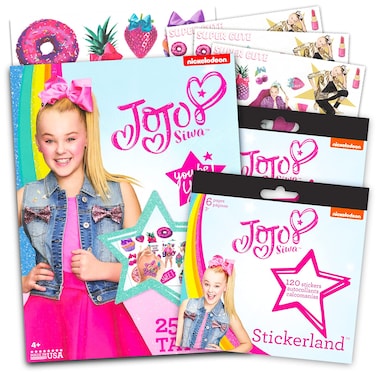 JoJo Siwa Stickers and Tattoos Party Favors Set ~ Bundle with 12 Sheets JoJo Stickers plus 25 Jojo Siwa Temporary Tattoos (Jojo Siwa Party Supplies)