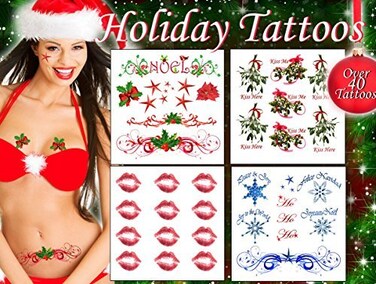 Naughty Holiday Temporary Tattoos