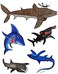 Premium Large Shark Tattoos, Party Favors, Temporary Tattoo