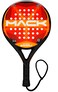 Arrow Orange 2.0 Padel Racket 3k Carbon Fiber Surface - Round Mold - Eva Black Soft Core Foam - 3D Rough Matte Finish - Paddle Racquets Lightweight
