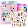 LOL Dolls Temporary Tattoos Party Pack - 25 L.O.L. Tattoos with 25 Shimmer Tattoos and LOL Coloring Book Bundle (LOL Party Supplies)