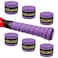 Vailldge Tennis Racket Grip Tape - Pattern Dots Grip Tape Absorbs Sweat Tennis Grip Anti Slip Overgrip for Tennis Racquet Squash Racket Badminton Baseball Bat Pingpong Paddle(6 Pack Purple