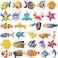 Ooopsiun Ocean Animals Temporary Tattoos for Kids - 12 Sheets Ocean Fish Birthday Party Decorations Supplies Favors for Boys Girls