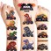 Monster Truck Temporary Tattoos - Birthday Party Decorations Party Favors Supplies Gift Idea For Kids Teens Boys Girls Animal Racing Cars 4 Sheets