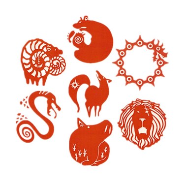 FLOORSOUTH Seven Deadly Sins Cosplay Tattoo Adult Cosplay Accessories Red