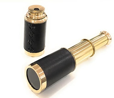 NauticalMart Nautical Handheld Brass Telescope with Wooden Box - Pirate Navigation for Gifts