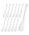 BTaT- Tea Spoon, Set of 12, White Porcelain, Espresso Spoons, Ceramic Spoon, Ceramic Spoons, Ceramic Teaspoon, Ceramic Spoons Small, Spoon for Tea, Tea Spoon for Loose Tea