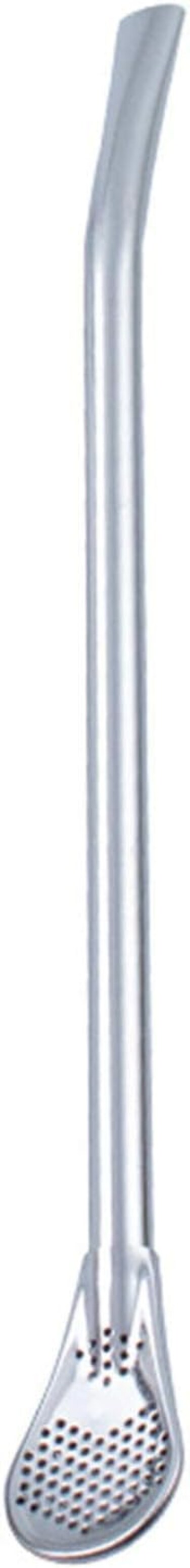 2Pcs Straw Spoon, Straw Spoon Long Handle Mixing Yerba Mate Stainless Steel Filter Teaspoon for Party Espresso Machine Accessories