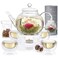 Teabloom Complete Tea Set &acirc;&euro;&ldquo; Glass Teapot (40 oz), Loose Tea Glass Infuser, 4 Insulated Glass Teacups, Tea Warmer, and 12 Flowering Teas &acirc;&euro;&ldquo; Elegant Blooming Tea Gift Set