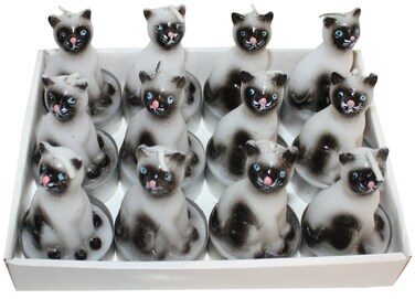 NAF Imports Tea light candles   Cute Cat Shaped   Long Burning   Accessories for Birthdays, Spas, or Everyday Home D&Atilde;&copy;cor   Set of 12