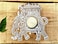 Wooden Block Stamp's Elephant Tea Light Candle Holder Stand Handmade Wooden Block Print Elephant Shaped Tlight for Deepawali Decoration Items Candle Holder Set Stand for Indoor Decor