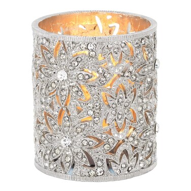 Olivia Riegel Crystal Windsor Tea Light Holder, Silver