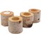 Christmas Birch Tealight Holder Real Birch Log Candle Holders Wooden Tealight Candleholder Succulent Plant Holder for Home Party Fireplace Decoration (Pack of 4 Same Height 2.36"x2.36")