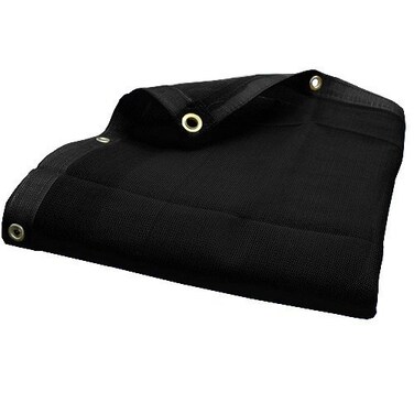6'X12' (Black) Heavy Duty Mesh Tarp Net Sail Sun Shade Awning and Fence Screen Patio and Canopy Cover