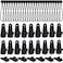 50 Pieces Tarp Clips and Ball Bungee Cords, Tarp Clips Clamps Heavy Duty Lock Grip with Tie Ball Cords Clamps for Tarp, Pool Cover, RV Awning Cover, Camping, Tent, Caravan Canopies and More