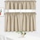 NANAN Kitchen Curtains and Valances Set 3 PCS 30 Inch Length, Waffle Weave Textured Cafe Cutains Tier and Valance, Waterproof Bathroom Curtains Window Treatment (Taupe, 60"&Atilde;&mdash;30"+15")