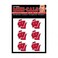 WinCraft NCAA Wisconsin Badgers Face Tattoos, Team Colors, One Size