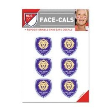 Wincraft MLS Orlando City SC Face Tattoos, Team Colors, One Size