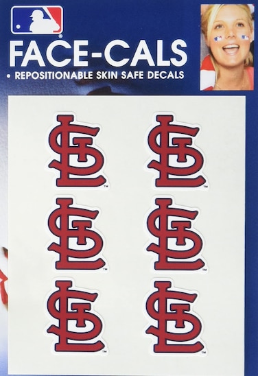 Wincraft MLB St. Louis Cardinals Face Tattoos, Team Colors, One Size
