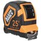 Klein Tools 9125AL Tape Measure, Heavy-Duty Measuring Tape, 25-Foot Single-Hook Nylon Reinforced Blade, Auto-Lock