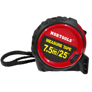 NORTOOLS Tape Measure,7.5M/25-Foot,Retractable Measuring Tape with Waterproof ABS Case,Self-Locking Blade,Easy Read Tape Measure