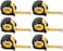 Titan 10916 6-Piece 16-Foot Tape Measure Bulk Set with Easy-Read Standard Markings and Durable Case